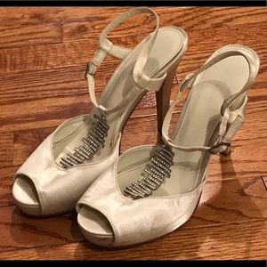 Calvin Klein satin heeled heels